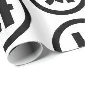 Papier Cadeau Chine coréenne Numéro 4 Quatre 사 (Coin rond)