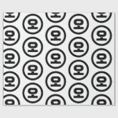 Papier Cadeau Chine coréenne Numéro 5 Cinq 오 (Plat)