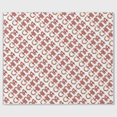 Papier Cadeau Chine Drapeau chinois Typographie (Plat)