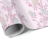 Papier Cadeau Chine rose Découpage chinois (Coin rond)