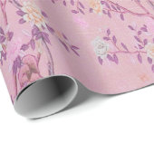 Papier Cadeau Chine rose Découpage chinois (Coin rond)