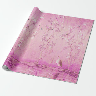 Papier Cadeau Chine rose Découpage chinois