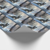 Papier Cadeau Chinois Crested Laisser Il Neige Noël (Coin)