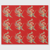 Papier Cadeau Chinois Phoenix - oiseaux mythologiques de (Plat)