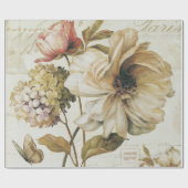 Papier Cadeau Chinois vintage Rose (Plat)