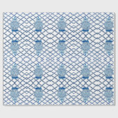 Papier Cadeau Chinoiserie Bamboo Ginger Jars Wrapper Paper (Plat)