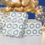 Papier Cadeau Chinoiserie Blue Christmas Orament Wreath<br><div class="desc">PreppyPrint.com - Ajoutez votre touche personnalisée à ce papier d'emballage. Cliquez sur "modifier la conception" pour modifier la police, la taille de l'image, etc. Transférez aussi ce design sur les produits de votre choix ! Image de couverture par RawPixel.com. Veuillez visiter mon magasin de créateurs, PreppyPrint.com, pour la coordination des...</div>