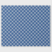Papier Cadeau Chinoiserie Chic Bamboo | Bleu et blanc (Plat)