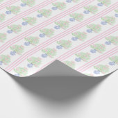 Papier Cadeau Chinoiserie de preppy, petit-millénaire de l'arbre (Coin)