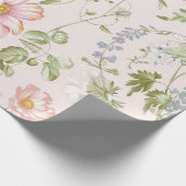 Papier Cadeau Chinoiserie florale rose (Coin)