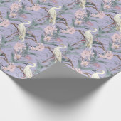 Papier Cadeau Chinoiserie Lavender Floral Egret (Coin)