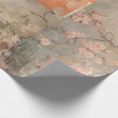 Papier Cadeau Chinoiserie Orange Sherbet Collage (Coin)