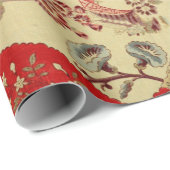 Papier Cadeau Chinoiserie pour Noël (Coin rond)