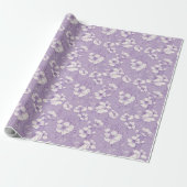 Papier Cadeau Chinoiserie Violet Clair (Déroulé)