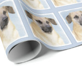 Papier Cadeau Chinook (Oreilles Laissées) Peinture - Art Chien o (Coin rond)