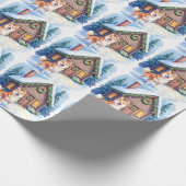 Papier Cadeau Chinook Rustic Log Cabin Christmas Art (Coin)