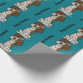 Papier Cadeau Chiot allemand mignon d'indicateur aux cheveux (Coin)