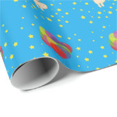 Papier Cadeau Chiot avec ballons (Coin rond)