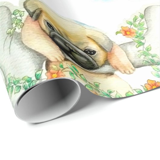 Papier Cadeau Chiot avec os (Coin rond)