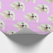 Papier Cadeau Chiot blanc #Maltese (Coin)