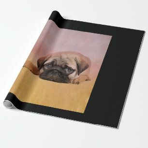 Papier Cadeau Chiot Carlin mignon Cadeau Amoureux de les chien