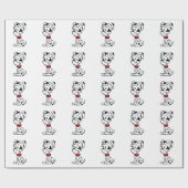 Papier Cadeau Chiot dalmate (Plat)
