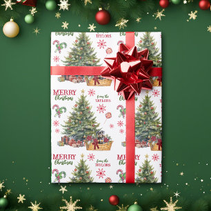 Papier Cadeau Chiot de Doberman Pinscher sous l'arbre