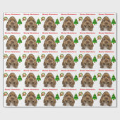 Papier Cadeau Chiot de Noël Animaux (Plat)