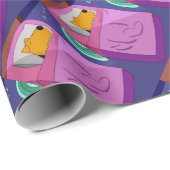 Papier Cadeau Chiot en papier d'emballage de lit (Coin rond)