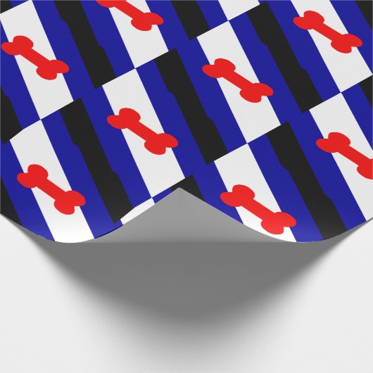 Papier Cadeau Chiot Jouer à la fierté drapeau (Coin)