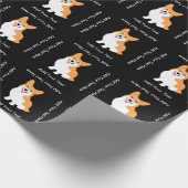 Papier Cadeau Chiot mignon de corgi de Pembroke de Gallois (Coin)