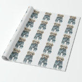Papier Cadeau Chiot mignon en Jeans Art (Déroulé)