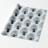 Papier Cadeau Chiot Rottweiler Noël (Déroulé)