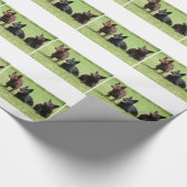 Papier Cadeau Chiots australiens de Kelpie (Coin)