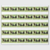 Papier Cadeau Chiots australiens de Kelpie (Plat)