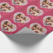 Papier Cadeau Chiots Cocker Spaniel Saint-Valentin (Coin)