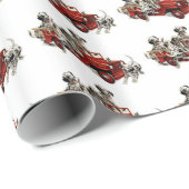Papier Cadeau Chiots dalmatiens avec un camion de pompiers de (Coin rond)