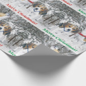 Papier Cadeau Chiots de beagle de Joyeux Noël et papier (Coin)