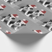 Papier Cadeau Chiots de Noël Boston Terrier (Coin)