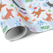 Papier Cadeau Chiots et chatons (Coin rond)