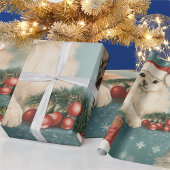 Papier Cadeau Chiots et chatons Papier d'enveloppement de Noël