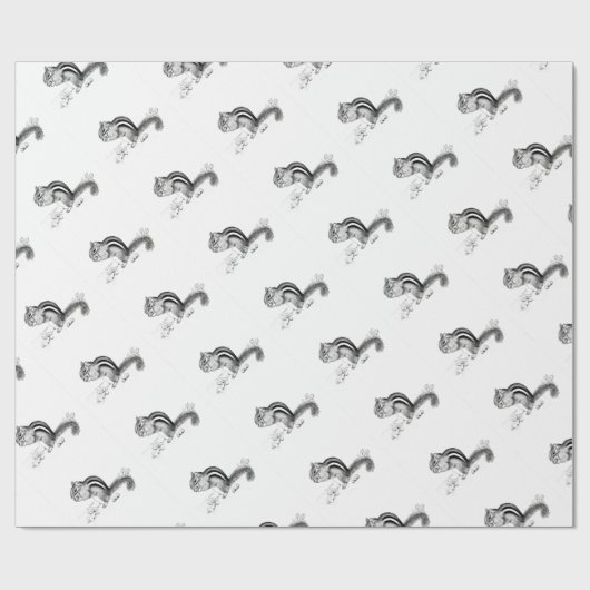 Papier Cadeau Chipmunk (Plat)