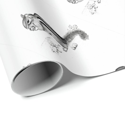 Papier Cadeau Chipmunk (Coin rond)