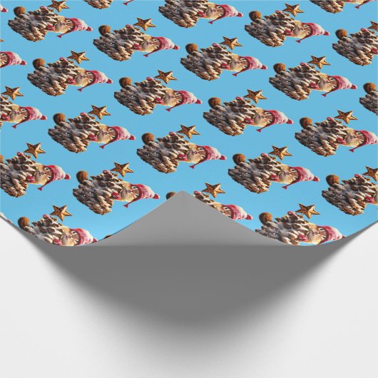 Papier Cadeau Chipmunk Avec Pine Cone Tree (Coin)