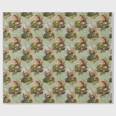 Papier Cadeau Chipmunks et oiseaux (Plat)