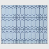 Papier Cadeau Chippendale Octagon Trellis in Bold Slate (Plat)