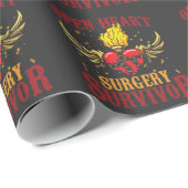 Papier Cadeau Chirurgie cardiaque ouverte Survivant Contourner l (Coin rond)