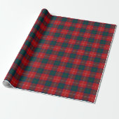 Papier Cadeau Chisholm Famille Tartan Rouge écossais Plaid (Déroulé)