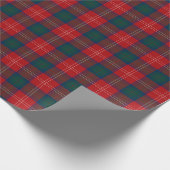 Papier Cadeau Chisholm Famille Tartan Rouge écossais Plaid (Coin)