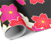 Papier Cadeau Chiyogami Yuzen Washi papier stylisé (Coin rond)